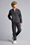 Zippered Pocket Cardigan Sweatpants Pique 2-Piece Set for Boys H9349A826Au