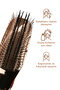 Professional 4 Pin Compact Bronze Hair Brush Fndfpro00001Ch - 7