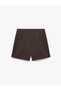 Asymmetrical Mini Skirt with Pocket Detail and Metal Accessories, Regular Waistline - 6