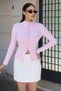 Knitwear Drawstring Buttoned Cardigan Pink - 5
