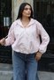Checkered Fabric Lined Hooded Jacket Pink - 7