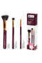 La Tropicale Series Burgundy Daily Makeup Brush Set 3-Piece Nasbrushset93