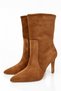 Honey Suede Pointed Toe Heeled Boots 24332