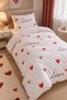 Single Size Fitted Sheet Duvet Cover Set |   Cotton