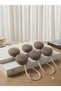 Magnetic Curtain Latch with Rope Wrap 6 Pieces Round Mink - 3