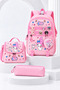 Girl's Backpack School Bag Set with Accessories, Wallet, Thermal Lunch Bag and Pencil Case