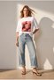Crew Neck Graphic Printed Women's T-Shirt - 3