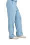 Girl's 3-Thread Combed Cotton Elastic Waist Lace-Up Sweatpants School Pants - Baby Blue - 2