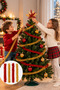 Christmas Pine Tree Ornament Tree Tinsel Garland Glitter Neck Ornament Shiny 2Mtx5Cm - 2