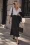 Women's New Season Chamois Black Color Long Skirt - 5