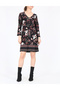 Rochie scurta, Negru floral - 4