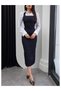 Square Neck Thick Strap Denim Dress - 4