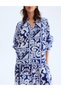 Rochie scurta, Albastru/Alb - 3
