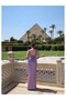 Eh Collection Draped Satin Dress with Shawl Accessory - 5