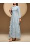 Rochie lunga, Gri - 5
