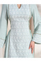 Rochie lunga, verde - 5