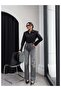 Wide Leg Jeans with Cross Waist Detail - 6