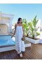 Muslin Dress with Bead Strap - 4