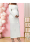 Rochie lunga, Ecru - 5
