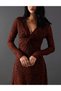 Rochie medie, Maro/Negru - 4