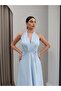 Halter Neck Belted Midi Dress - 4