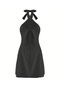 Rochie scurta, Negru - 4