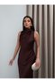 Degaje Collar Zero Sleeve Satin Dress - 2