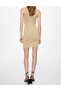 Rochie scurta, Crem - 4