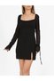 Rochie scurta, Negru - 5
