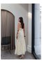 Strappy Floral Embossed Long Dress - 5