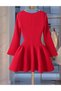 Rochie scurta, rosu - 3