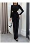 Waist-Shaped Padded Long-Sleeved Dress - 3