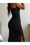 Rochie lunga, Negru - 4