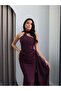 Asymmetrical Collar Draped Maxi Dress - 2