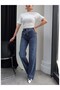 Cross Waist Detailed Wide Leg Jeans - 2