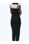 Rochie medie, Negru - 4