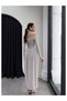 Asymmetric Collar Ruched Detail Maxi Dress - 5