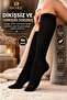 Original Women's 4 Pairs of Premium Cotton Below-Knee Socks, Non-See-Through, Opaque, Non-Rubberized, Non-Pressing, Non-Marking, Breathable, Skin-Friendly, Soft Textured, All-Day Comfort, Luxury Women's Socks |   4-Pack - Black - 4
