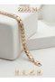 316L Steel Women's Bracelet with Zircon Stone V Design Zigzag Motif Model - 7