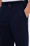 Men's Navy Blue Baggy Fit Comfortable Cut Modal Fabric Soft Texture Waist Tie Side Pocket Sweatpants - 4