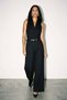 Black Belt Detailed Sleeveless Jumpsuit