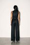 Black Belt Detailed Sleeveless Jumpsuit - 4