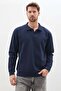 Honeycomb Fabric Apaş Collar Regular Sweatshirt - 4
