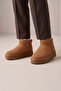 Stoned, Fur Lined, Thick Sole, Short Suede Boots - 3