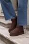 Stoned, Fur Lined, Thick Sole, Short Suede Boots