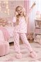 Pink Front Buttoned Girls' Pajama Set (Read the Size Information)