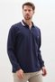 Embroidered Half-Button Polo Collar Modal Sweatshirt - 4