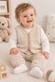 Fresh Milk Plush Baby Vest - Beige - 2