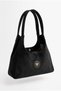 Black Bee Model Black Suede Women's Shoulder Bag - Women's Suede Waterproof Shoulder Bag - 4