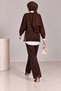 Women's comfortable fit knit set with button detail - 2 piece - 6